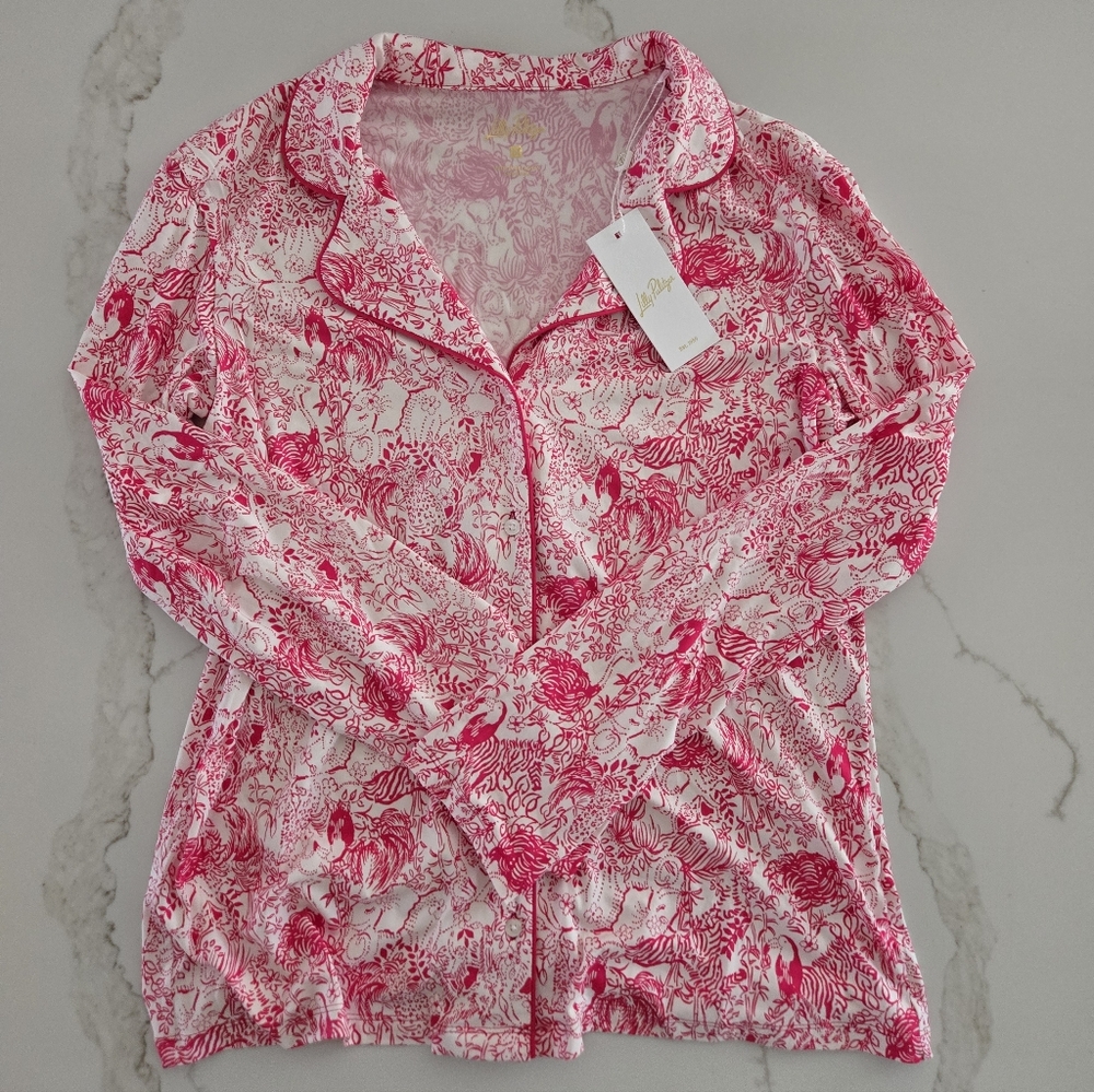 NWT Lilly Pulitzer Button Up Pajama Top